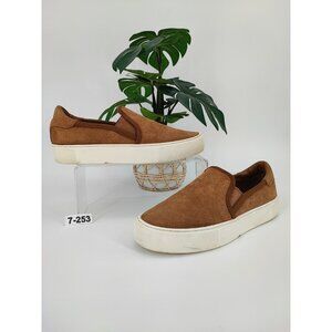 Ugg Women's Brown Suede Leather Casual Slip On Sneakers Size 7.5 US